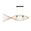 LEDTM® FISH 01927 Boho Κρεμαστό Φωτιστικό Οροφής με Ντουί 2 x E27 AC 220-240V IP20 - Μπεζ - Μ130 x Π42 x Υ42cm - Image 5