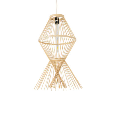 Alternative view of LEDTM® YOSHI 01928 Boho Κρεμαστό Φωτιστικό Οροφής με Ντουί 1 x E27 AC 220-240V IP20 - Μπεζ - Μ35 x Π35 x Υ60cm