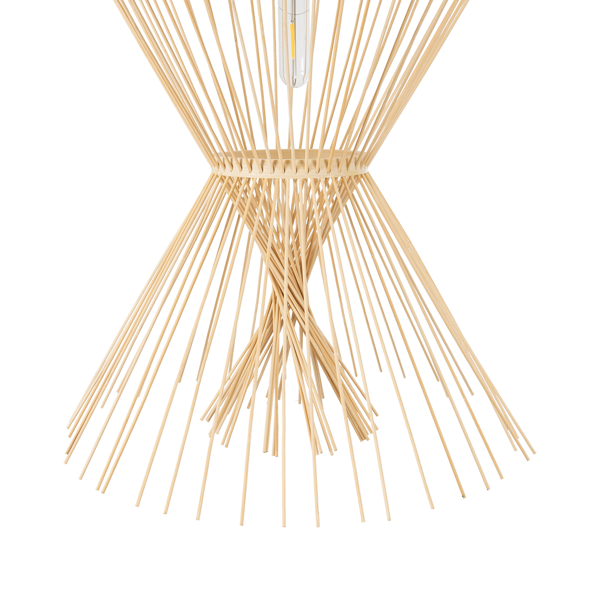 LEDTM® YOSHI 01928 Boho Κρεμαστό Φωτιστικό Οροφής με Ντουί 1 x E27 AC 220-240V IP20 - Μπεζ - Μ35 x Π35 x Υ60cm - Image 9