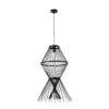 LEDTM® YOSHI 01929 Boho Κρεμαστό Φωτιστικό Οροφής με Ντουί 1 x E27 AC 220-240V IP20 - Μαύρο - Μ35 x Π35 x Υ60cm - Image 4