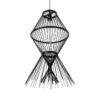 LEDTM® YOSHI 01929 Boho Κρεμαστό Φωτιστικό Οροφής με Ντουί 1 x E27 AC 220-240V IP20 - Μαύρο - Μ35 x Π35 x Υ60cm - Image 6