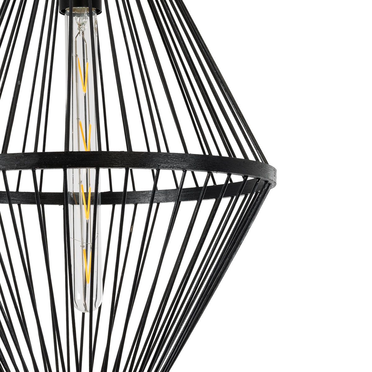 LEDTM® YOSHI 01929 Boho Κρεμαστό Φωτιστικό Οροφής με Ντουί 1 x E27 AC 220-240V IP20 - Μαύρο - Μ35 x Π35 x Υ60cm - Image 8
