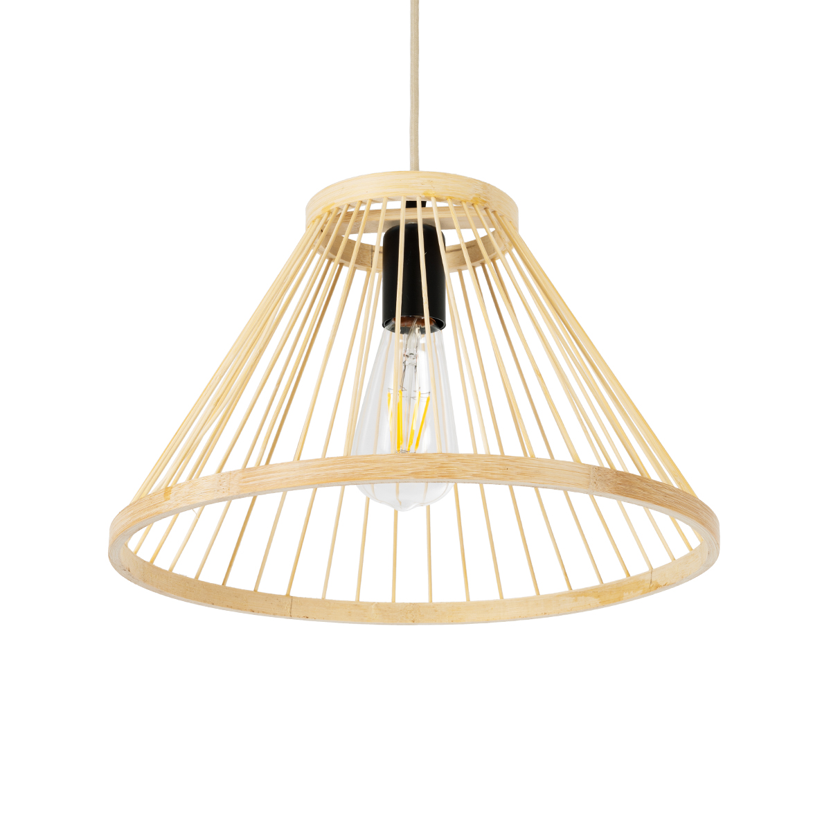 LEDTM® TYGEE 01930 Boho Κρεμαστό Φωτιστικό Οροφής με Ντουί 1 x E27 AC 220-240V IP20 - Μπεζ - Μ35 x Π35 x Υ22cm - Image 6