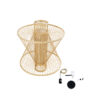 LEDTM® HIBISCUS 01931 Boho Κρεμαστό Φωτιστικό Οροφής με Ντουί 1 x E27 AC 220-240V IP20 - Μπεζ - Μ50 x Π50 x Υ60cm - Image 11