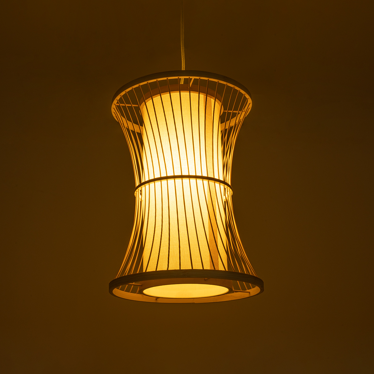 LEDTM® HIBISCUS 01932 Boho Κρεμαστό Φωτιστικό Οροφής με Ντουί 1 x E27 AC 220-240V IP20 - Μπεζ - Μ30 x Π30 x Υ40cm - Image 3