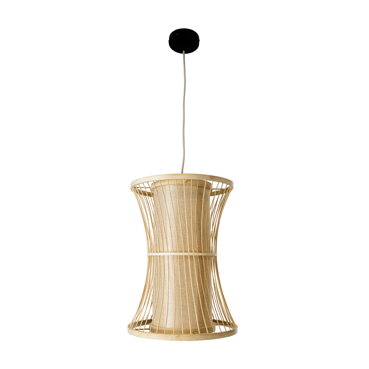 LEDTM® HIBISCUS 01932 Boho Κρεμαστό Φωτιστικό Οροφής με Ντουί 1 x E27 AC 220-240V IP20 - Μπεζ - Μ30 x Π30 x Υ40cm - Image 4