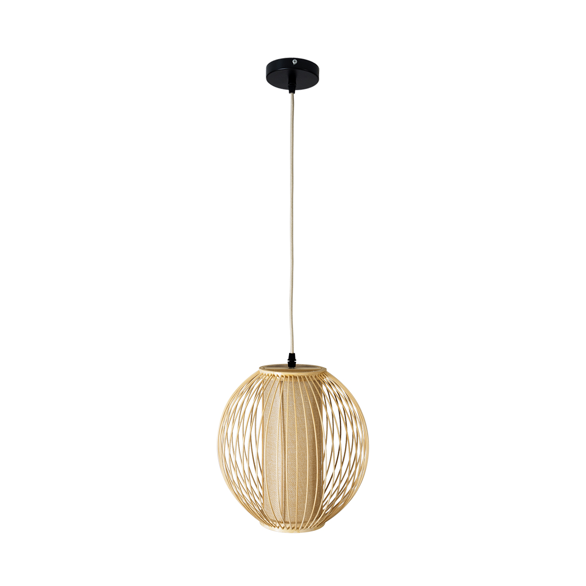 LEDTM® HIBISCUS 01934 Boho Κρεμαστό Φωτιστικό Οροφής με Ντουί 1 x E27 AC 220-240V IP20 - Μπεζ - Μ28 x Π28 x Υ28cm - Image 4