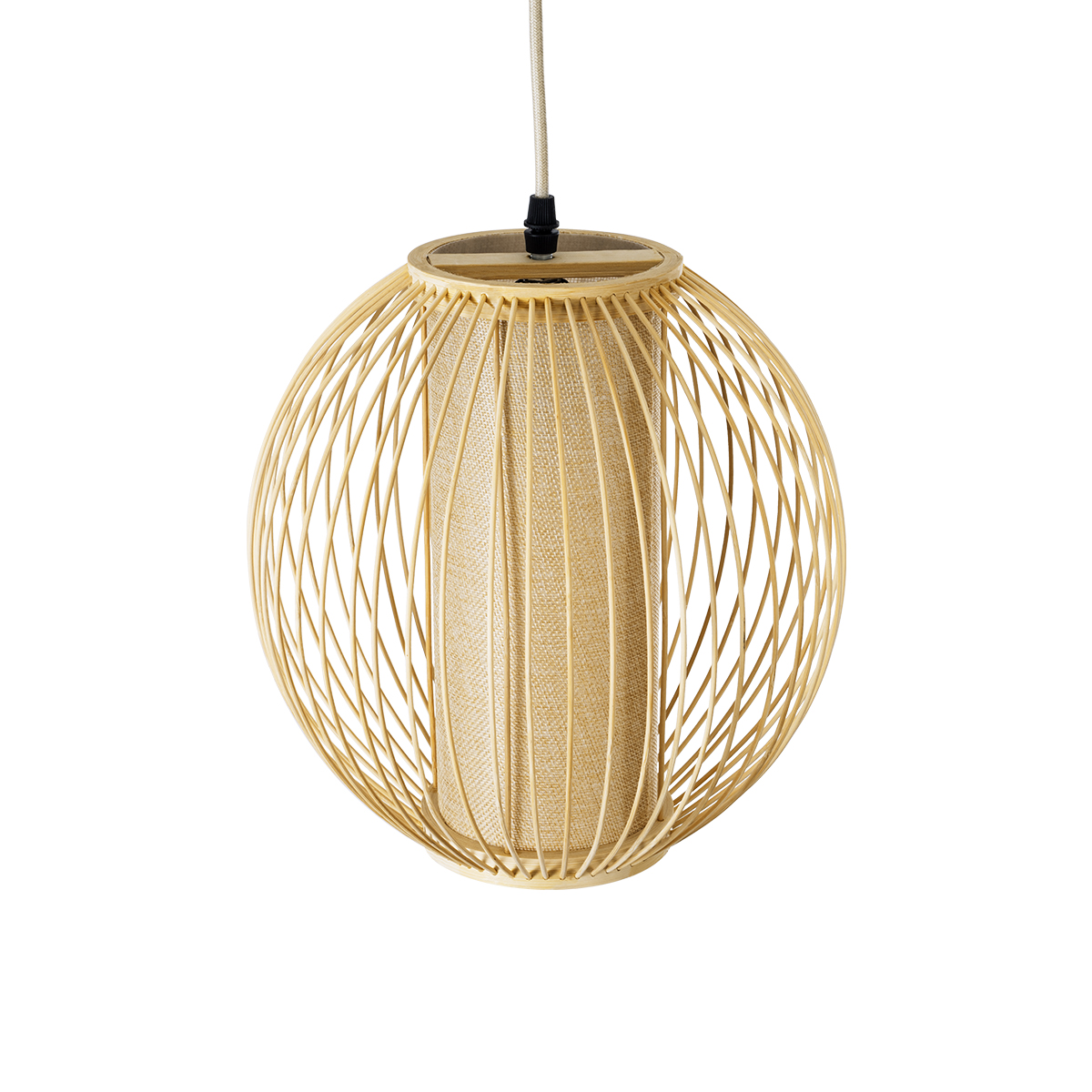 LEDTM® HIBISCUS 01934 Boho Κρεμαστό Φωτιστικό Οροφής με Ντουί 1 x E27 AC 220-240V IP20 - Μπεζ - Μ28 x Π28 x Υ28cm - Image 7
