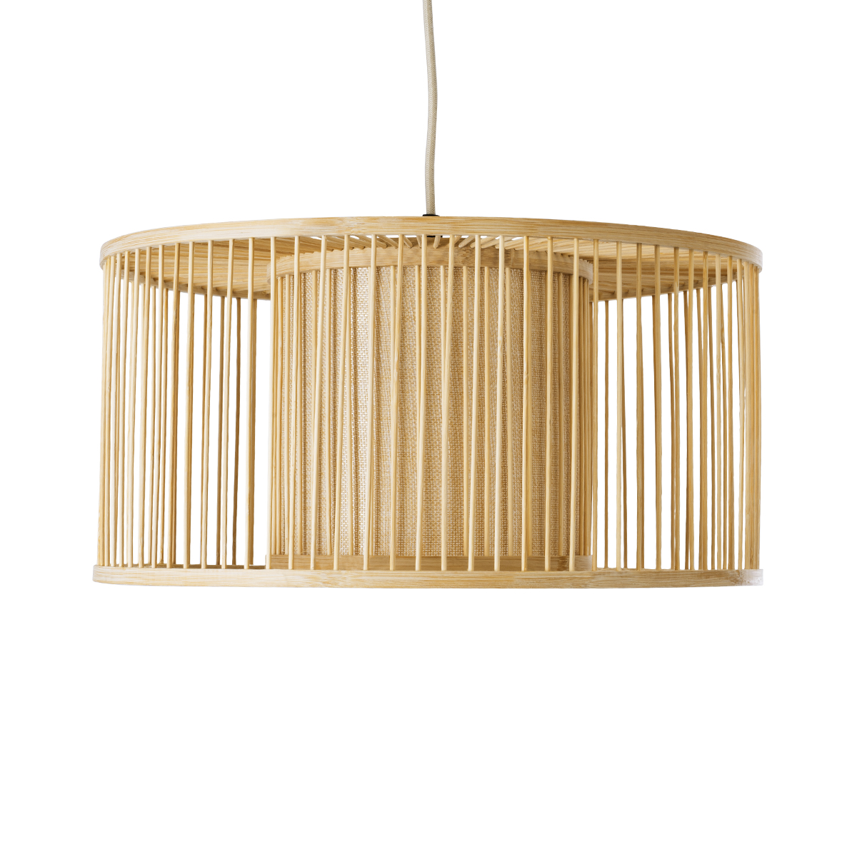 LEDTM® HIBISCUS 01935 Boho Κρεμαστό Φωτιστικό Οροφής με Ντουί 1 x E27 AC 220-240V IP20 - Μπεζ - Μ40 x Π40 x Υ20cm - Image 5