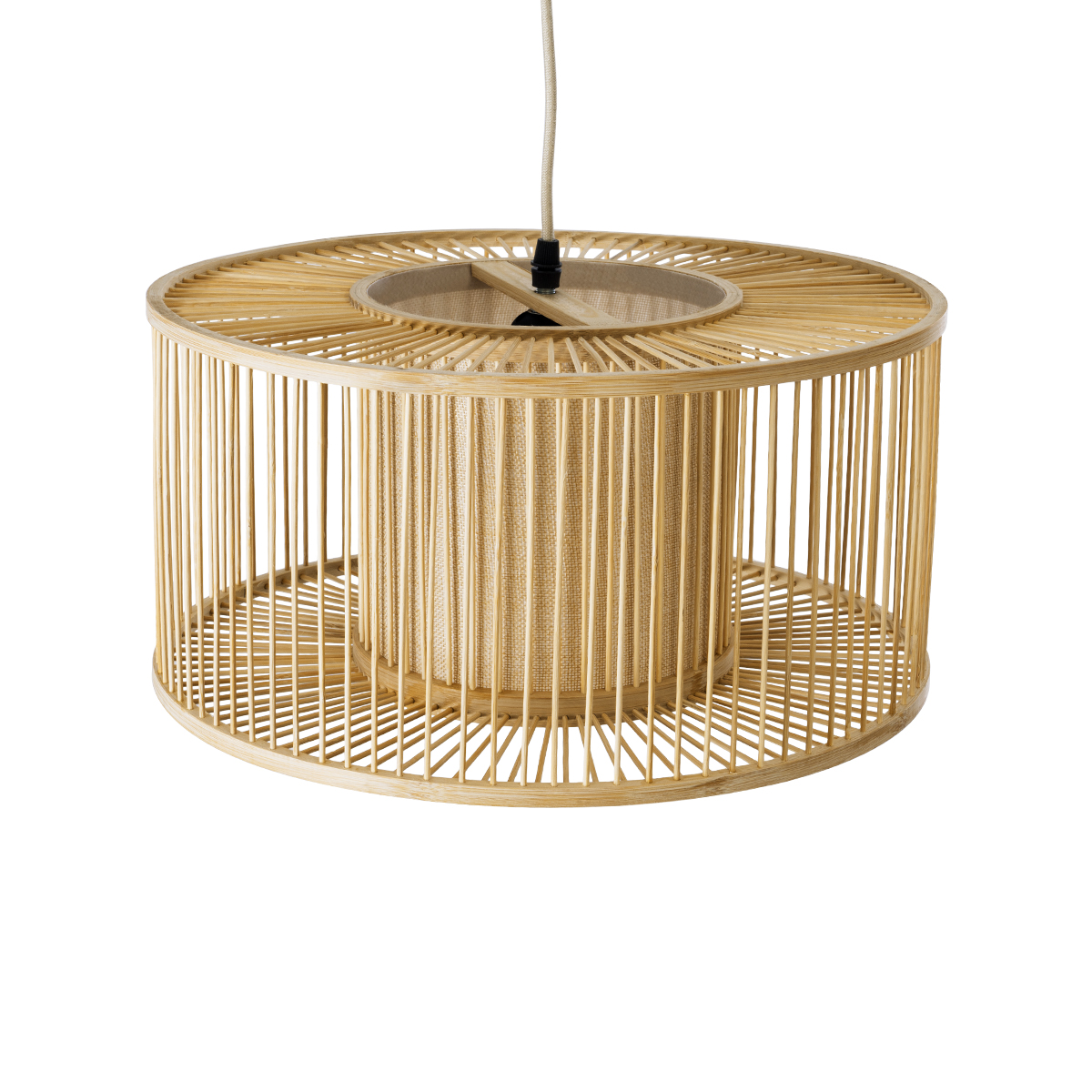 LEDTM® HIBISCUS 01935 Boho Κρεμαστό Φωτιστικό Οροφής με Ντουί 1 x E27 AC 220-240V IP20 - Μπεζ - Μ40 x Π40 x Υ20cm - Image 7
