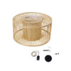 LEDTM® HIBISCUS 01935 Boho Κρεμαστό Φωτιστικό Οροφής με Ντουί 1 x E27 AC 220-240V IP20 - Μπεζ - Μ40 x Π40 x Υ20cm - Image 10