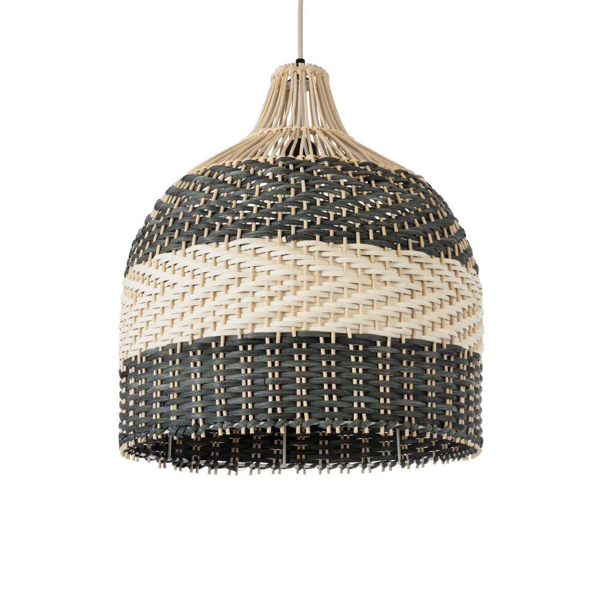 LEDTM® BARBADOS 01944 Boho Κρεμαστό Φωτιστικό Οροφής με Ντουί 1 x E27 AC 220-240V IP20 - Μπεζ & Λαδί - Μ40 x Π40 x Υ45cm - Image 2