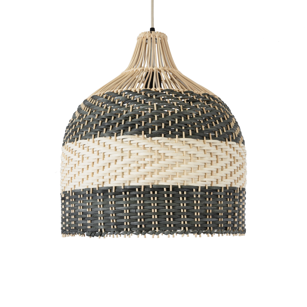 LEDTM® BARBADOS 01944 Boho Κρεμαστό Φωτιστικό Οροφής με Ντουί 1 x E27 AC 220-240V IP20 - Μπεζ & Λαδί - Μ40 x Π40 x Υ45cm - Image 5