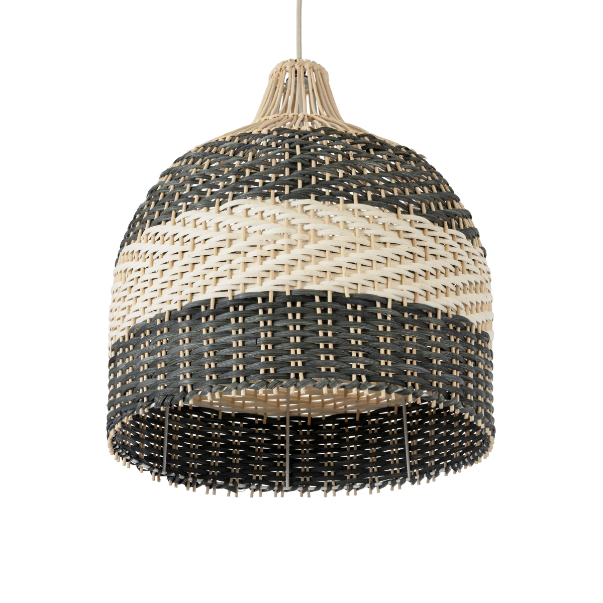 LEDTM® BARBADOS 01944 Boho Κρεμαστό Φωτιστικό Οροφής με Ντουί 1 x E27 AC 220-240V IP20 - Μπεζ & Λαδί - Μ40 x Π40 x Υ45cm - Image 6