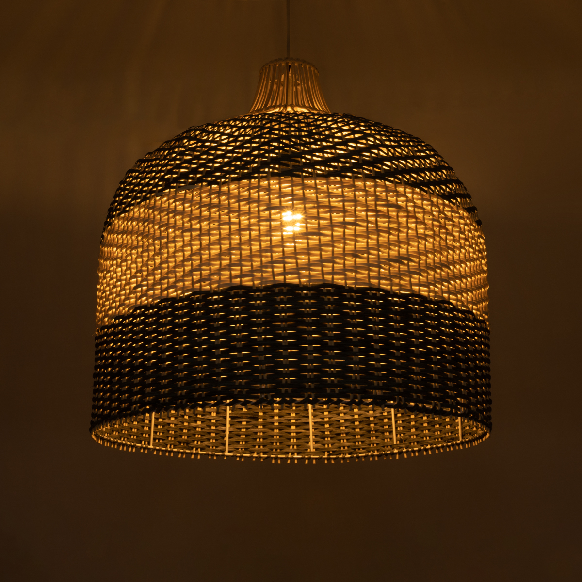 LEDTM® BARBADOS 01945 Boho Κρεμαστό Φωτιστικό Οροφής με Ντουί 1 x E27 AC 220-240V IP20 - Μπεζ & Λαδί - Μ60 x Π60 x Υ60cm - Image 3