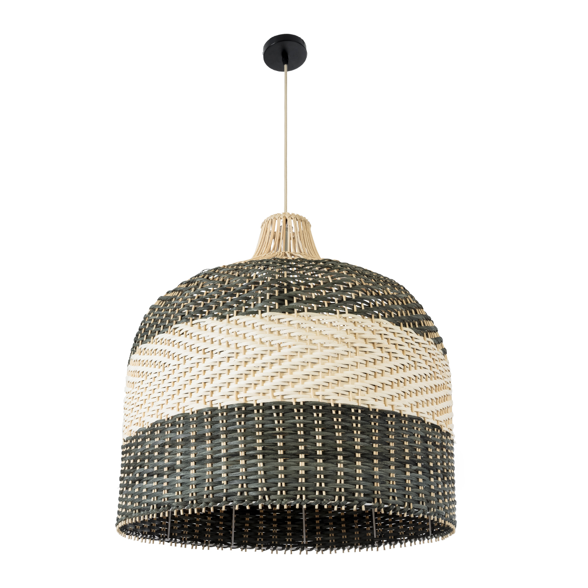 LEDTM® BARBADOS 01945 Boho Κρεμαστό Φωτιστικό Οροφής με Ντουί 1 x E27 AC 220-240V IP20 - Μπεζ & Λαδί - Μ60 x Π60 x Υ60cm - Image 4