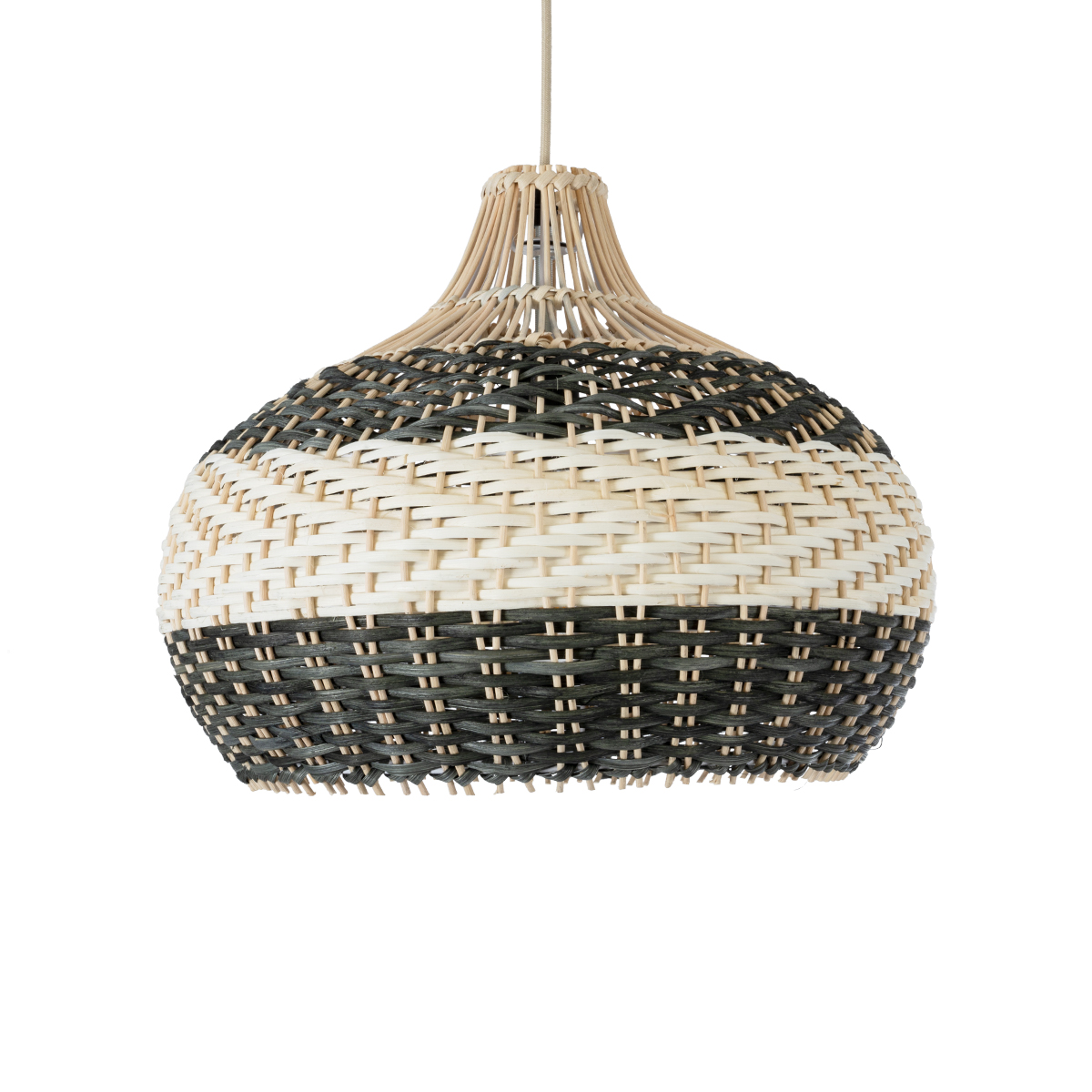 LEDTM® BARBADOS 01946 Boho Κρεμαστό Φωτιστικό Οροφής με Ντουί 1 x E27 AC 220-240V IP20 - Μπεζ & Λαδί - Μ40 x Π40 x Υ34cm - Image 5