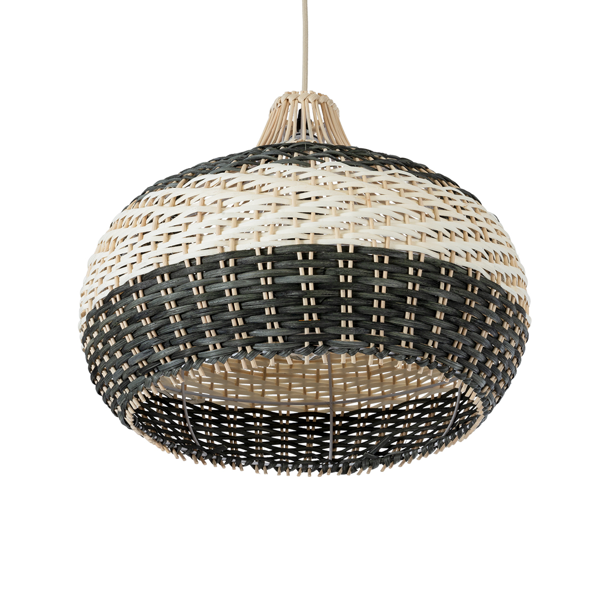 LEDTM® BARBADOS 01946 Boho Κρεμαστό Φωτιστικό Οροφής με Ντουί 1 x E27 AC 220-240V IP20 - Μπεζ & Λαδί - Μ40 x Π40 x Υ34cm - Image 6