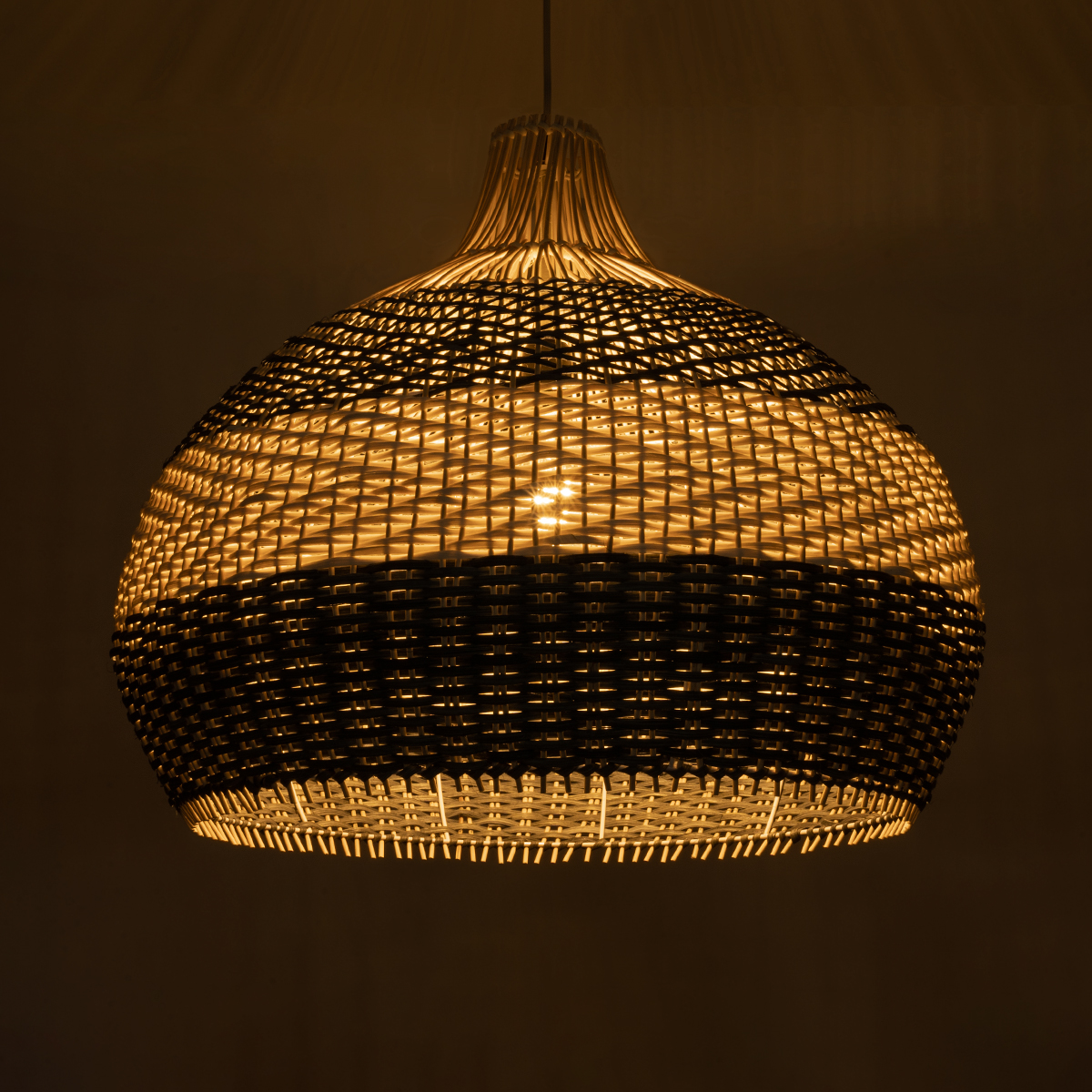 LEDTM® BARBADOS 01947 Boho Κρεμαστό Φωτιστικό Οροφής με Ντουί 1 x E27 AC 220-240V IP20 - Μπεζ & Λαδί - Μ60 x Π60 x Υ60cm - Image 3