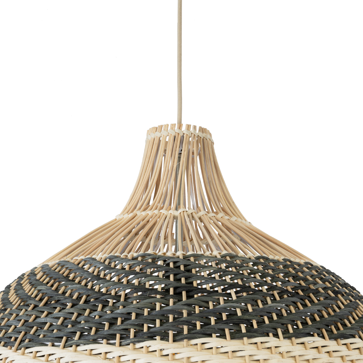 LEDTM® BARBADOS 01947 Boho Κρεμαστό Φωτιστικό Οροφής με Ντουί 1 x E27 AC 220-240V IP20 - Μπεζ & Λαδί - Μ60 x Π60 x Υ60cm - Image 8