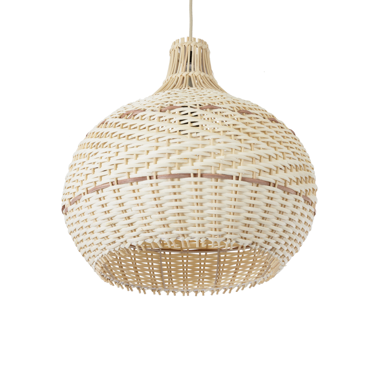 LEDTM® SANTACRUZ 01950 Boho Κρεμαστό Φωτιστικό Οροφής με Ντουί 1 x E27 AC 220-240V IP20 - Μπεζ & Καφέ - Μ40 x Π40 x Υ40cm - Image 6