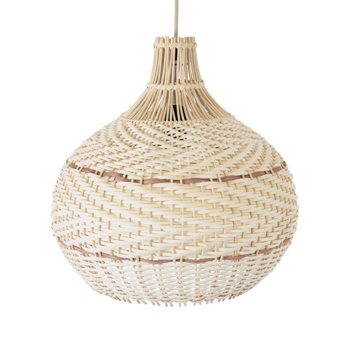 LEDTM® SANTACRUZ 01950 Boho Κρεμαστό Φωτιστικό Οροφής με Ντουί 1 x E27 AC 220-240V IP20 - Μπεζ & Καφέ - Μ40 x Π40 x Υ40cm - Image 7