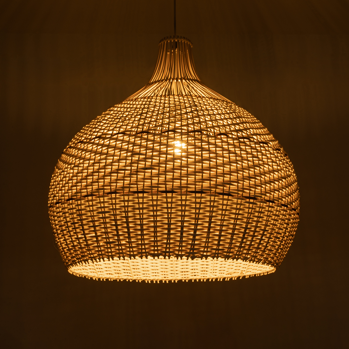 LEDTM® SANTACRUZ 01951 Boho Κρεμαστό Φωτιστικό Οροφής με Ντουί 1 x E27 AC 220-240V IP20 - Μπεζ & Καφέ - Μ60 x Π60 x Υ60cm - Image 3