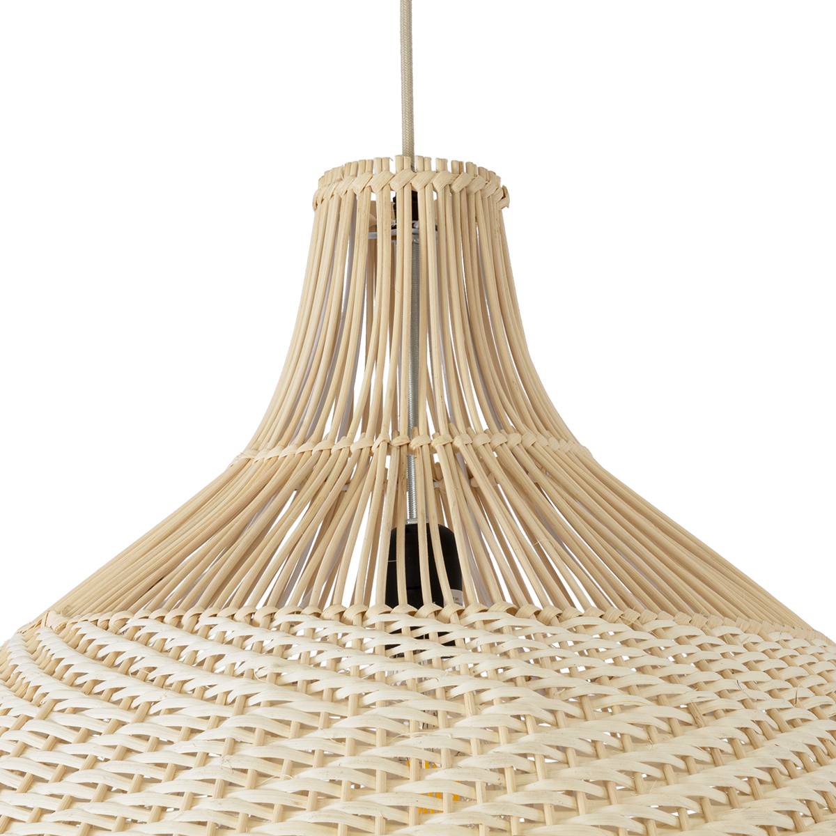 LEDTM® SANTACRUZ 01951 Boho Κρεμαστό Φωτιστικό Οροφής με Ντουί 1 x E27 AC 220-240V IP20 - Μπεζ & Καφέ - Μ60 x Π60 x Υ60cm - Image 8