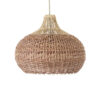 LEDTM® PANAMA 01952 Boho Κρεμαστό Φωτιστικό Οροφής με Ντουί 1 x E27 AC 220-240V IP20 - Μπεζ & Καφέ - Μ40 x Π40 x Υ34cm - Image 5