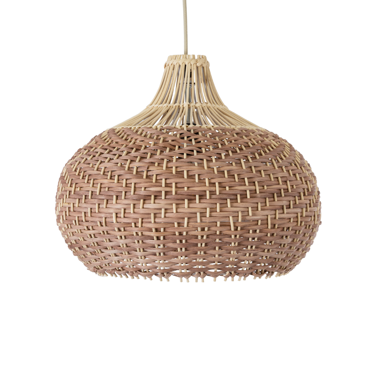 LEDTM® PANAMA 01952 Boho Κρεμαστό Φωτιστικό Οροφής με Ντουί 1 x E27 AC 220-240V IP20 - Μπεζ & Καφέ - Μ40 x Π40 x Υ34cm - Image 5