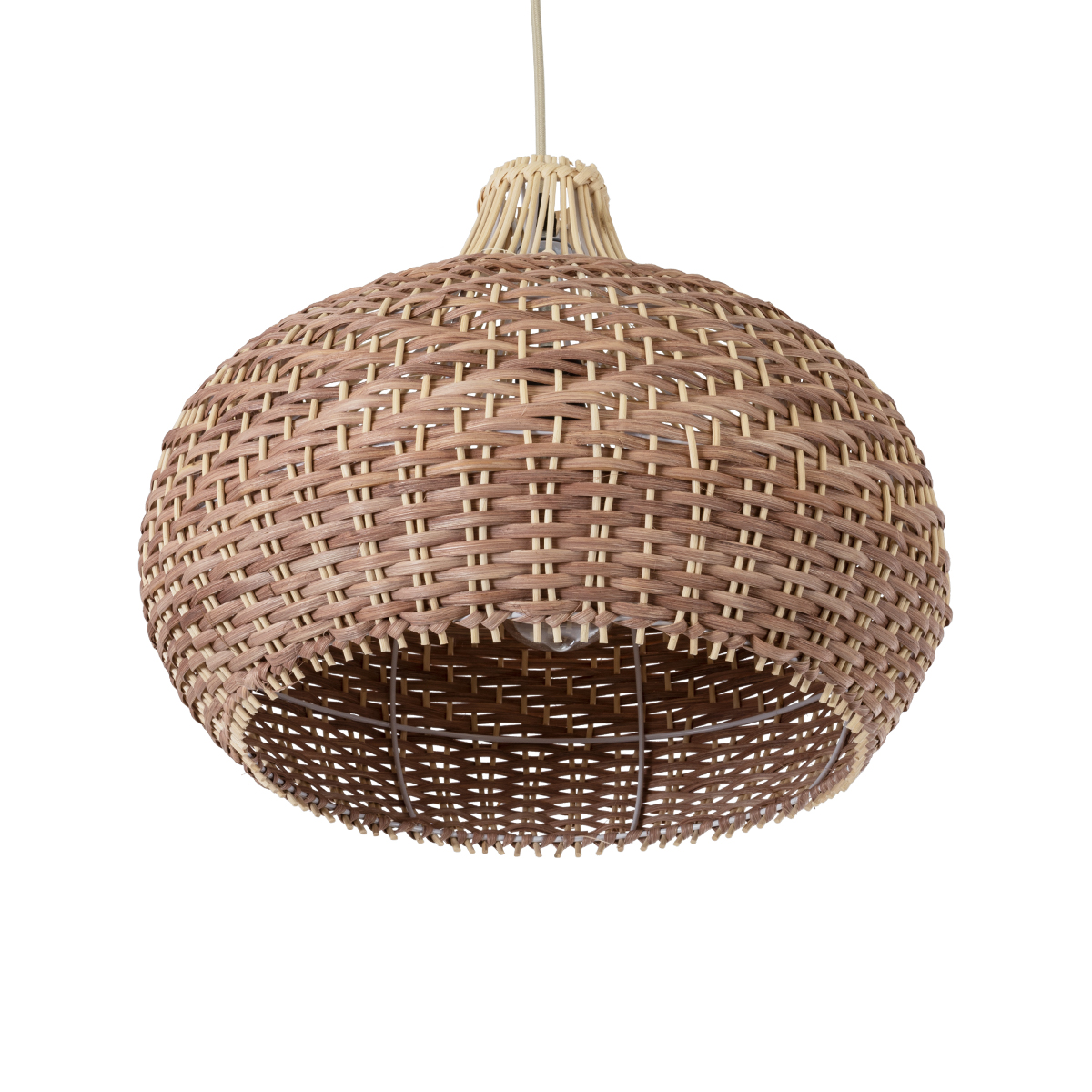 LEDTM® PANAMA 01952 Boho Κρεμαστό Φωτιστικό Οροφής με Ντουί 1 x E27 AC 220-240V IP20 - Μπεζ & Καφέ - Μ40 x Π40 x Υ34cm - Image 6
