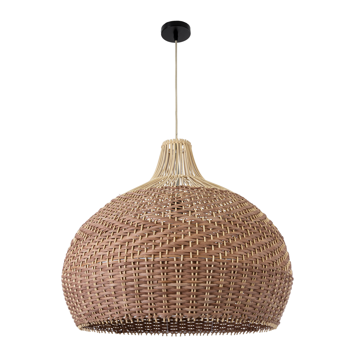 LEDTM® PANAMA 01953 Boho Κρεμαστό Φωτιστικό Οροφής με Ντουί 1 x E27 AC 220-240V IP20 - Μπεζ & Καφέ - Μ60 x Π60 x Υ60cm - Image 4