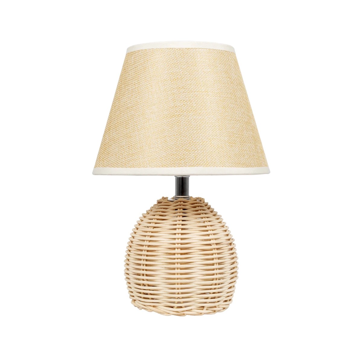 LEDTM® HASUMI 01957 Boho Επιτραπέζιο Φωτιστικό Πορτατίφ με Ντουί 1 x E27 AC 220-240V IP20 - Μπεζ & Λευκό - Μ19 x Π19 x Υ30cm - Image 3