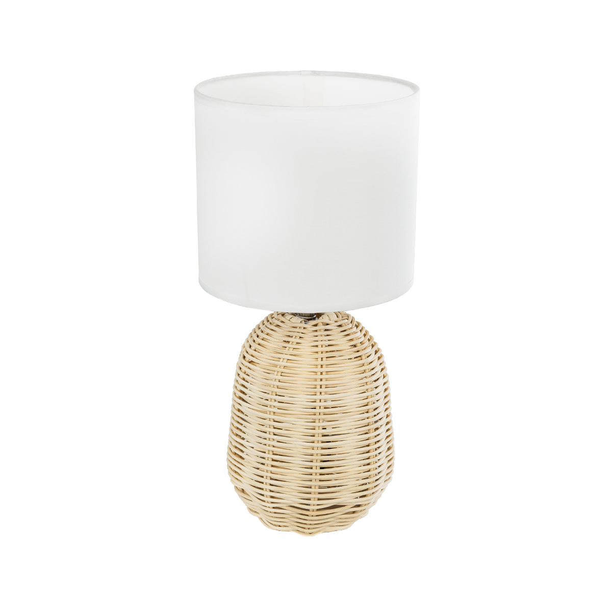 LEDTM® HASUMI 01958 Boho Επιτραπέζιο Φωτιστικό Πορτατίφ με Ντουί 1 x E27 AC 220-240V IP20 - Μπεζ & Λευκό - Μ18 x Π18 x Υ36cm - Image 2