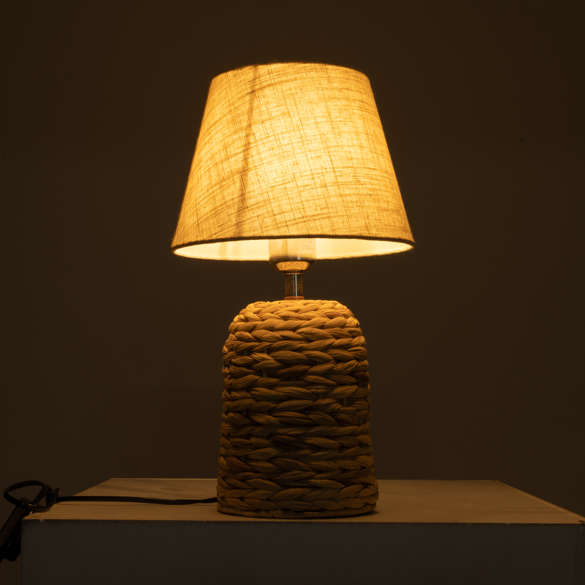 LEDTM® HOLOKAI 01960 Boho Επιτραπέζιο Φωτιστικό Πορτατίφ με Ντουί 1 x E27 AC 220-240V IP20 - Μπεζ & Λευκό - Μ23 x Π23 x Υ40cm - Image 8