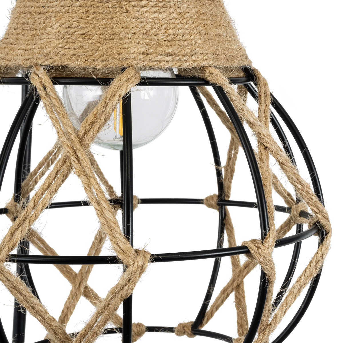 LEDTM® BELLARIVA 01962 Boho Φωτιστικό Τοίχου - Απλίκα με Ντουί 1 x E27 AC 220-240V IP20 - Μπεζ & Μαύρο - Μ10 x Π26 x Υ40cm - Image 7