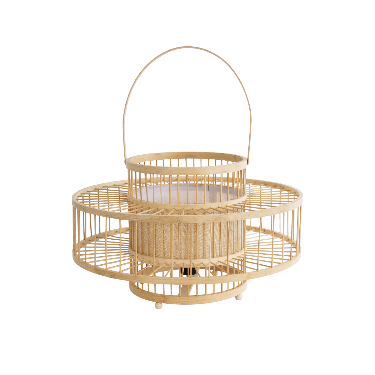 LEDTM® SORENIA 02003 Boho Επιδαπέδιο Φωτιστικό με Ντουί 1 x E27 AC 220-240V IP20 - Μπεζ - Μ48 x Π48 x Υ27cm - Image 2