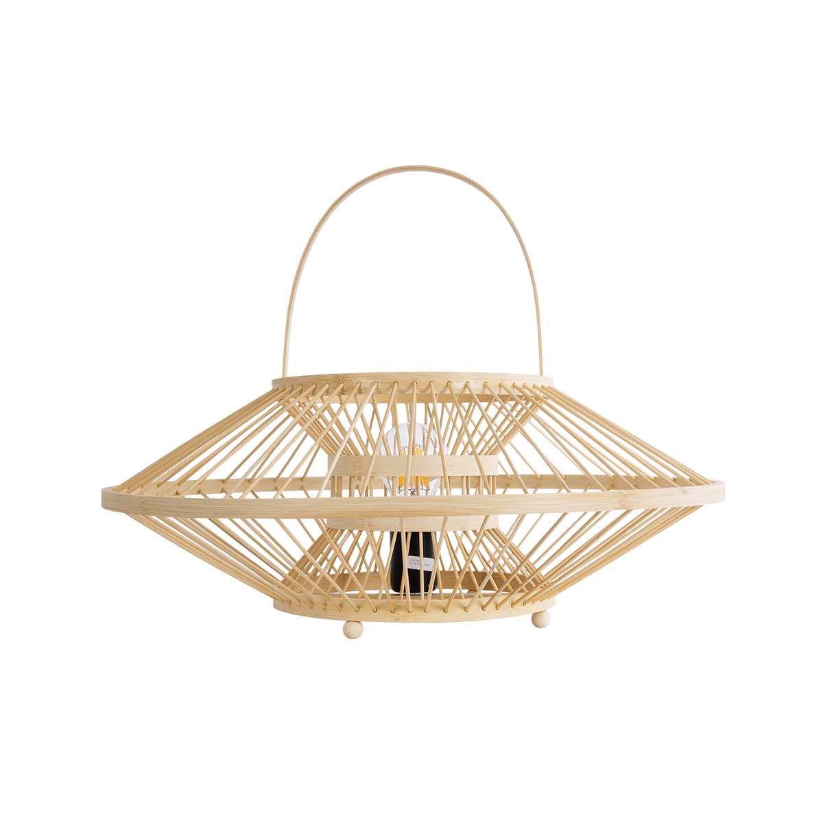LEDTM® SORENIA 02005 Boho Επιτραπέζιο Φωτιστικό Πορτατίφ με Ντουί 1 x E27 AC 220-240V IP20 - Μπεζ - Μ50 x Π50 x Υ18cm - Image 4