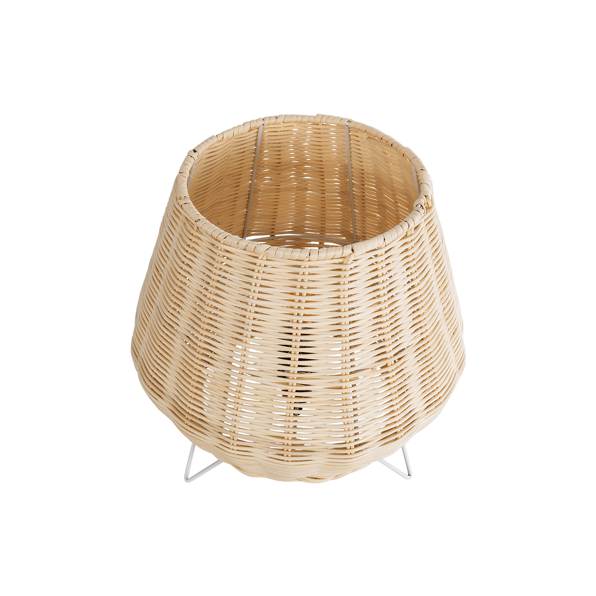 LEDTM® BOLSON 02010 Boho Επιδαπέδιο Φωτιστικό με Ντουί 1 x E27 AC 220-240V IP20 - Μπεζ & Λευκό - Μ30 x Π30 x Υ30cm - Image 5