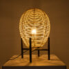 LEDTM® NERINA 02014 Boho Επιτραπέζιο Φωτιστικό Πορτατίφ με Ντουί 1 x E27 AC 220-240V IP20 - Μπεζ & Μαύρο - Μ30 x Π30 x Υ50cm - Image 8