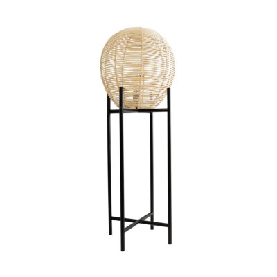Alternative view of LEDTM® NERINA 02015 Boho Επιδαπέδιο Φωτιστικό με Ντουί 1 x E27 AC 220-240V IP20 - Μαύρο & Μπεζ - Μ40 x Π40 x Υ115cm