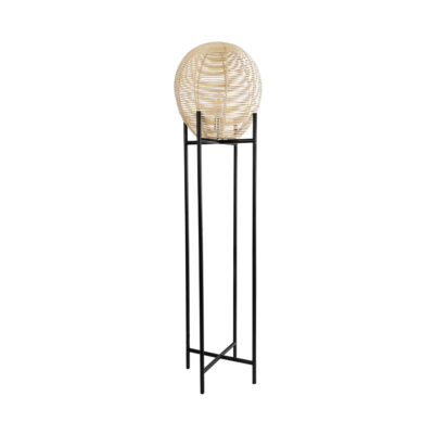 Alternative view of LEDTM® NERINA 02016 Boho Επιδαπέδιο Φωτιστικό με Ντουί 1 x E27 AC 220-240V IP20 - Μαύρο & Μπεζ - Μ40 x Π40 x Υ160cm