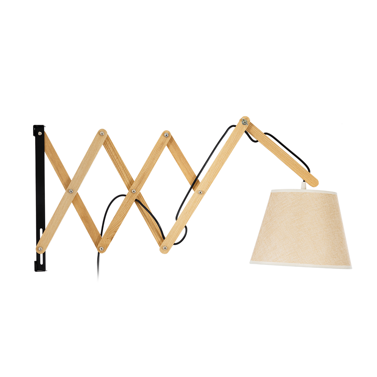 LEDTM® TALISHA 02028 Μοντέρνο Φωτιστικό Τοίχου - Απλίκα με Ντουί 1 x E27 AC 220-240V IP20 - Μπεζ - Μ100 x Π15 x Υ36cm - Image 4