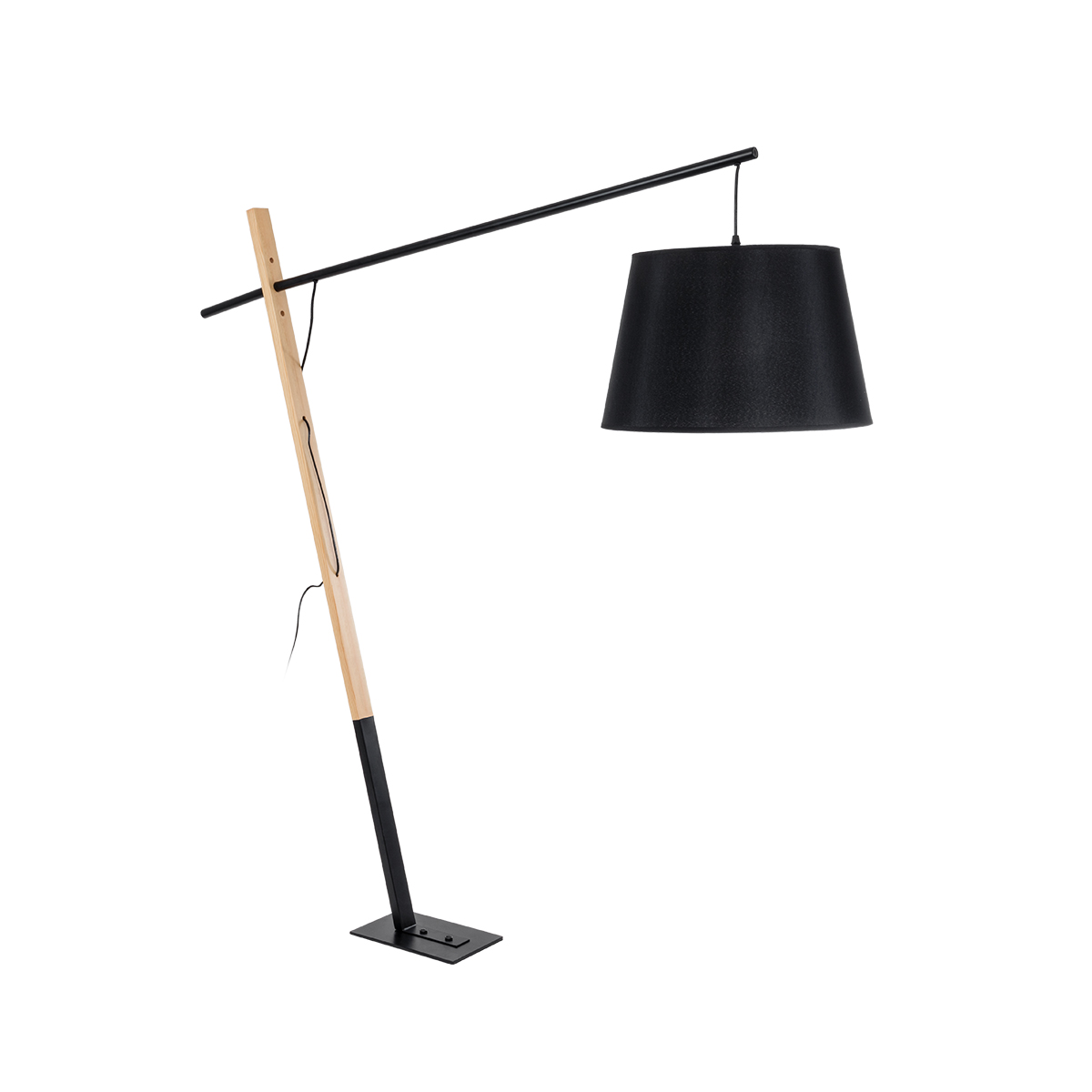 LEDTM® KELSIE 02029 Μοντέρνο Επιδαπέδιο Φωτιστικό με Ντουί 1 x E27 AC 220-240V IP20 - Μαύρο & Μπεζ - Μ40 x Π125 x Υ140cm - Image 2