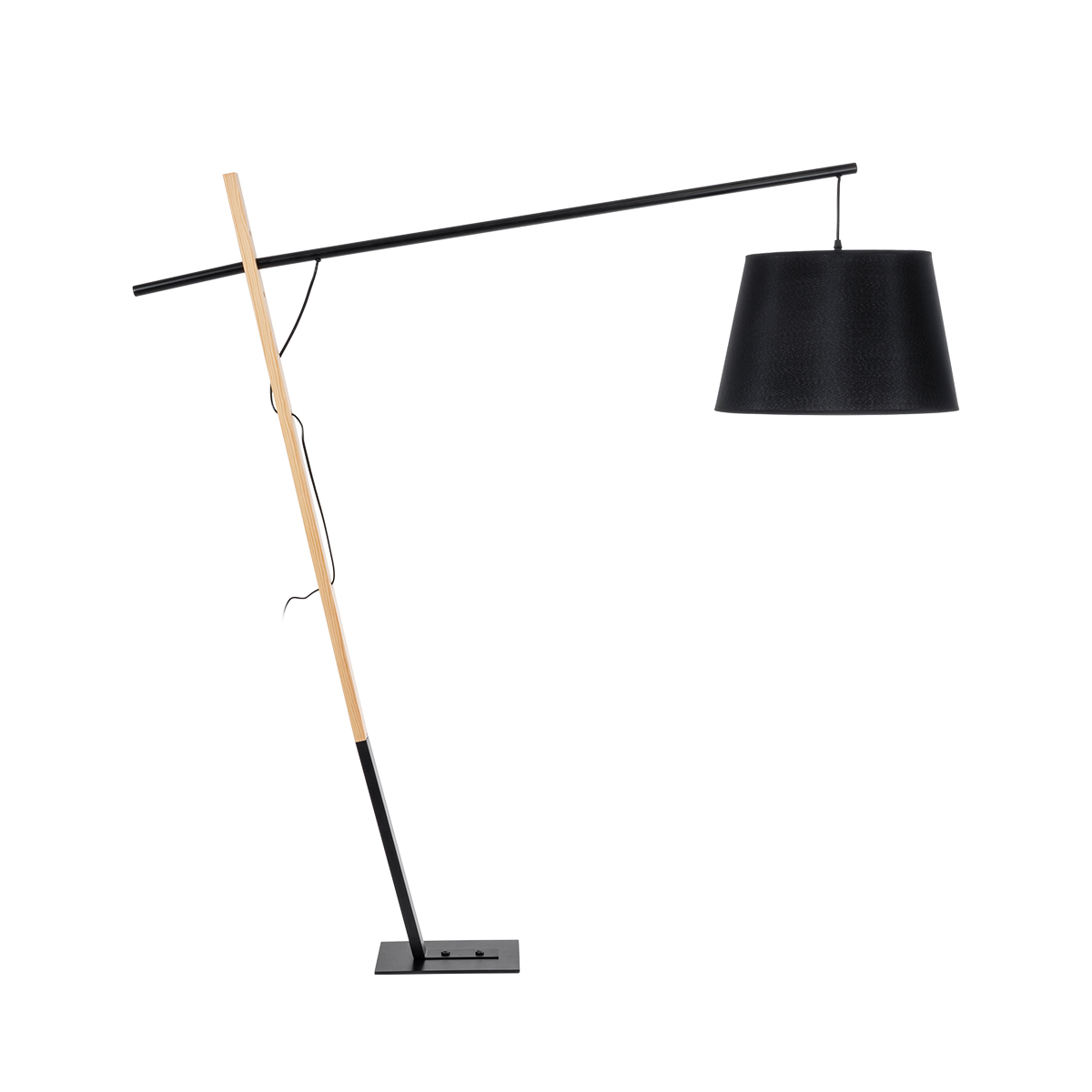 LEDTM® KELSIE 02029 Μοντέρνο Επιδαπέδιο Φωτιστικό με Ντουί 1 x E27 AC 220-240V IP20 - Μαύρο & Μπεζ - Μ40 x Π125 x Υ140cm - Image 4