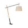 LEDTM® KELSIE 02030 Μοντέρνο Επιδαπέδιο Φωτιστικό με Ντουί 1 x E27 AC 220-240V IP20 - Μαύρο & Μπεζ - Μ40 x Π125 x Υ140cm - Image 2