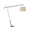 LEDTM® KELSIE 02030 Μοντέρνο Επιδαπέδιο Φωτιστικό με Ντουί 1 x E27 AC 220-240V IP20 - Μαύρο & Μπεζ - Μ40 x Π125 x Υ140cm - Image 4