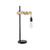 LEDTM® MINDELO 02032 Μοντέρνο Επιτραπέζιο Φωτιστικό Πορτατίφ με Ντουί 1 x E27 AC 220-240V IP20 - Μαύρο & Μπεζ - Μ25 x Π15 x Υ60cm - Image 2