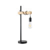 LEDTM® MINDELO 02032 Μοντέρνο Επιτραπέζιο Φωτιστικό Πορτατίφ με Ντουί 1 x E27 AC 220-240V IP20 - Μαύρο & Μπεζ - Μ25 x Π15 x Υ60cm - Image 3