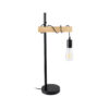 LEDTM® MINDELO 02032 Μοντέρνο Επιτραπέζιο Φωτιστικό Πορτατίφ με Ντουί 1 x E27 AC 220-240V IP20 - Μαύρο & Μπεζ - Μ25 x Π15 x Υ60cm - Image 6